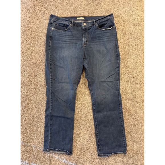 Levi's Denim - Levi Strauss Jeans Womens 18W* Blue Classic Straight Stretch Dark Wash Denim *